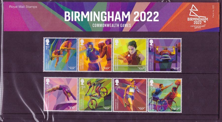 (image for) 2022 Birmingham Commonwealth Games Royal Mail Presentation Pack 620 - Click Image to Close